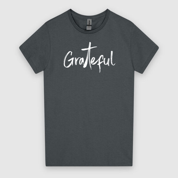 Grateful - White Design | Gildan Ladies Heavy Cotton™ Thumbnail