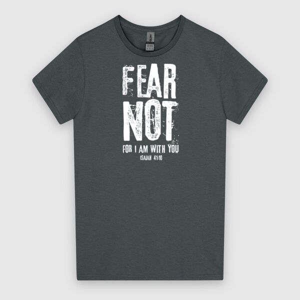 FEAR NOT For I Am With You - White Design | Gildan Ladies Heavy Cotton™ Thumbnail