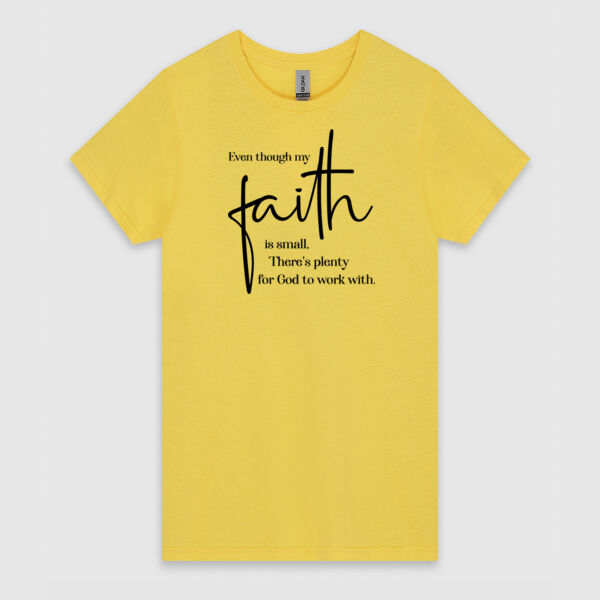 Even Though My Faith Is Small - Black Design | Gildan Ladies Heavy Cotton™ Thumbnail