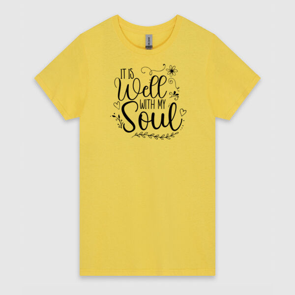 It Is Well With Soul - Black Design | Gildan Ladies Heavy Cotton™ Thumbnail