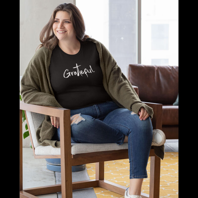 Grateful | RAMO Unisex Modern Fit Tee | Women | Up to 5XL Thumbnail