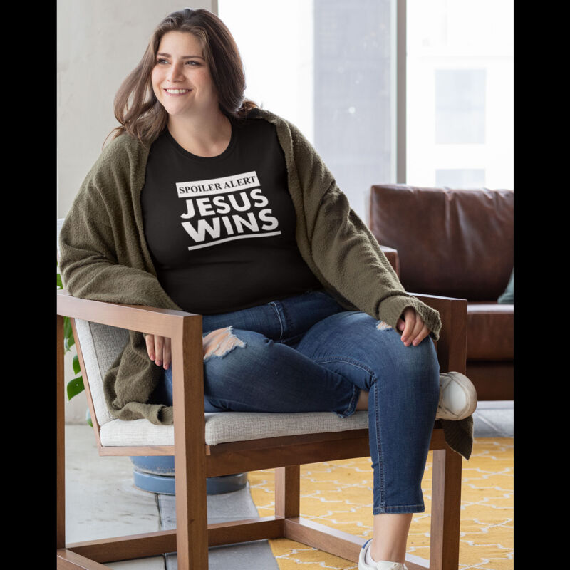 Spoiler Alert - Jesus Wins | RAMO Unisex Modern Fit Tee | Women | Up to 5XL Thumbnail